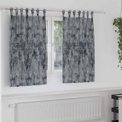 Vorhang mit Vorhängen 2 pcs Silber Grau 140 x 140 cm Samt