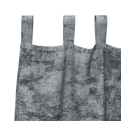 Vorhang mit Vorhängen 2 pcs Silbergrau 260 x 140 cm Samt