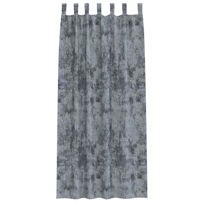 Vorhang mit Vorhängen 2 pcs Silbergrau 260 x 140 cm Samt