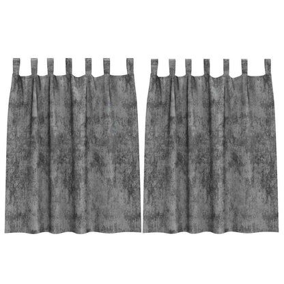 Vorhang mit Vorhängen 2 pcs Grau 140 x 140 cm Samt