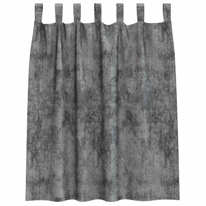 Vorhang mit Vorhängen 2 pcs Grau 140 x 140 cm Samt