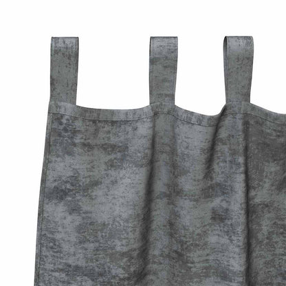 Vorhang mit Vorhängen 2 pcs Grau 260 x 140 cm Samt
