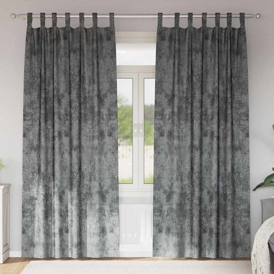 Vorhang mit Vorhängen 2 pcs Grau 260 x 140 cm Samt