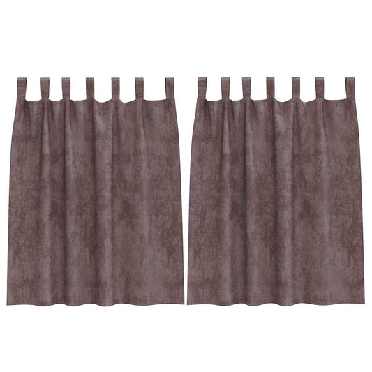 Vorhang mit Vorhängen 2 pcs Braun 140 x 140 cm Samt