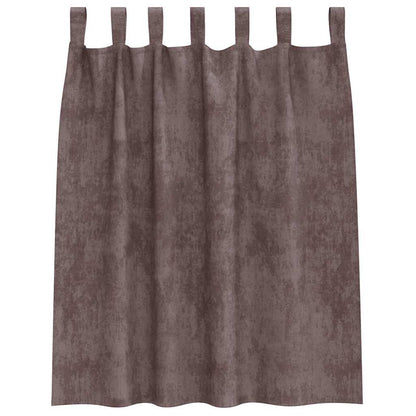 Vorhang mit Vorhängen 2 pcs Braun 140 x 140 cm Samt