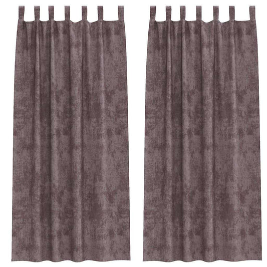 Vorhang mit Vorhängen 2 pcs Braun 225 x 140 cm Samt