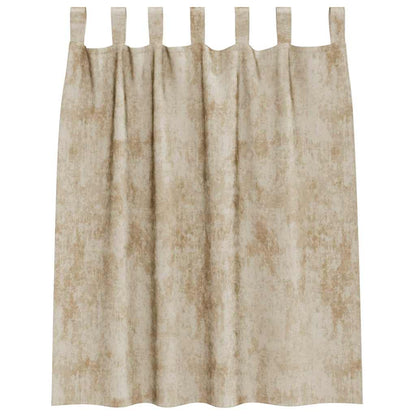 Vorhang mit Vorhängen 2 pcs Creme 140 x 140 cm Samt