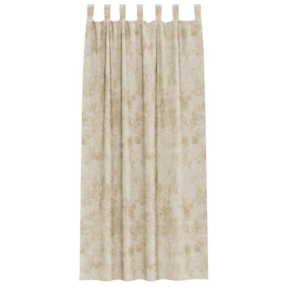 Vorhang mit Vorhängen 2 pcs Creme 225 x 140 cm Samt