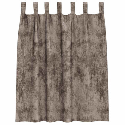 Vorhang mit Vorhängen 2 pcs Cappuccino 140 x 140 cm Samt