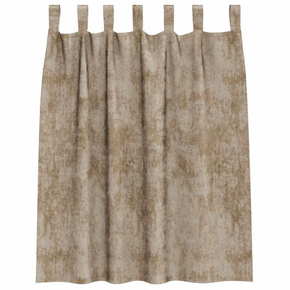 Vorhang mit Vorhängen 2 pcs Champagner 140 x 140 cm Samt