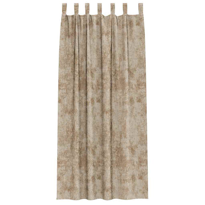 Vorhang mit Vorhängen 2 pcs Champagner 225 x 140 cm Samt