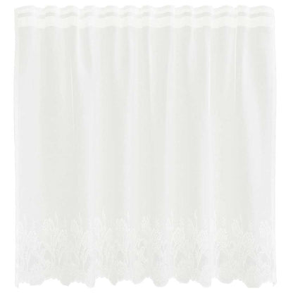 Spitzenvorhang mit Vorhängen Floral Weiß 100 x 150 cm Polyester