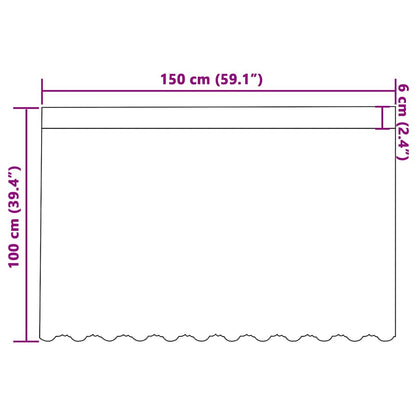 Spitzenvorhang mit Vorhängen Floral Weiß 100 x 150 cm Polyester