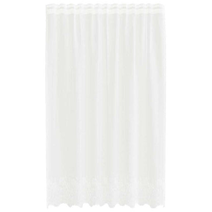 Spitzenvorhang mit Vorhängen Weiß 150 x 160 cm Polyester