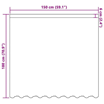 Spitzenvorhang mit Vorhängen Floral Weiß 180 x 150 cm Polyester