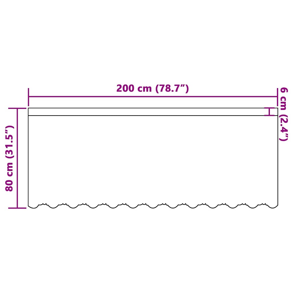 Spitzenvorhang mit Vorhängen Floral Weiß 80 x 200 cm Polyester