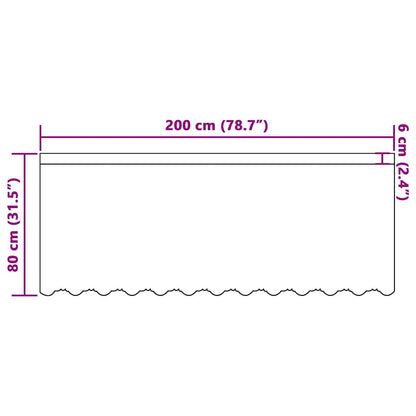 Spitzenvorhang mit Vorhängen Floral Weiß 80 x 200 cm Polyester