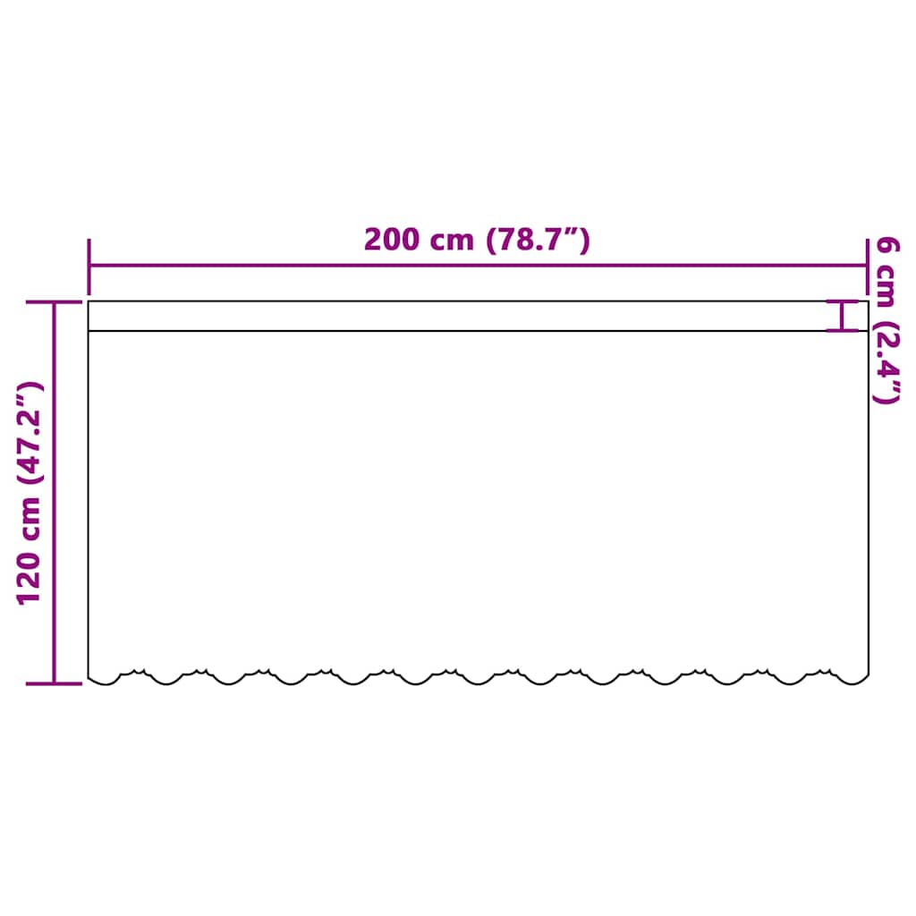 Spitzenvorhang mit Vorhängen Floral Weiß 120 x 200 cm Polyester