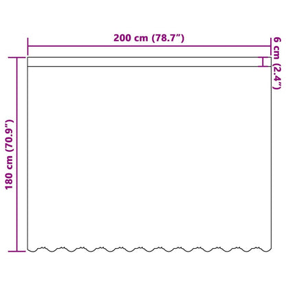 Spitzenvorhang mit Vorhängen Floral Weiß 180 x 200 cm Polyester