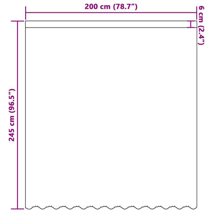 Spitzenvorhang mit Vorhängen Floral Weiß 245 x 200 cm Polyester