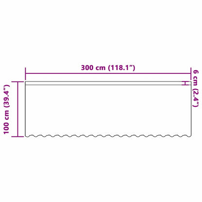 Spitzenvorhang mit Vorhängen Floral Weiß 100 x 300 cm Polyester
