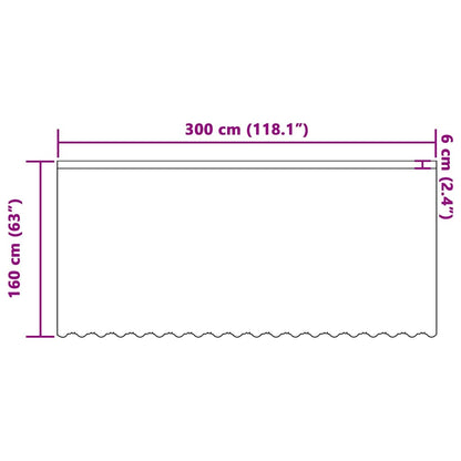 Spitzenvorhang mit Vorhängen Floral Weiß 160 x 300 cm Polyester