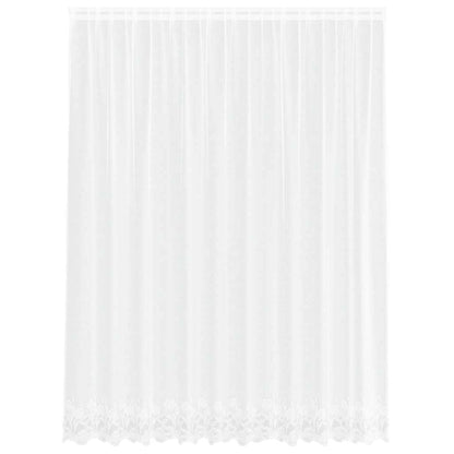 Spitzenvorhang mit Vorhängen Floral Weiß 245x300cm Polyester