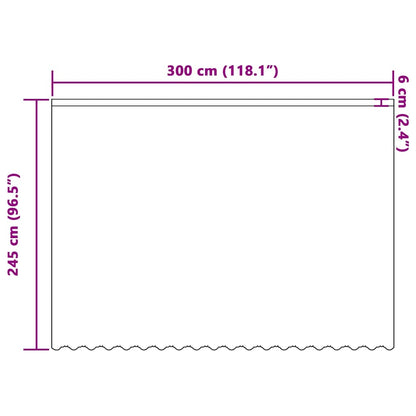 Spitzenvorhang mit Vorhängen Floral Weiß 245x300cm Polyester