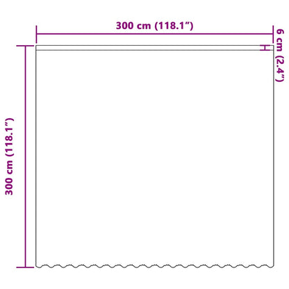Spitzenvorhang mit Vorhängen Floral Weiß 300 x 300 cm Polyester