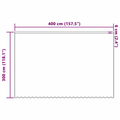 Spitzenvorhang mit Vorhängen Floral Weiß 300 x 400 cm Polyester