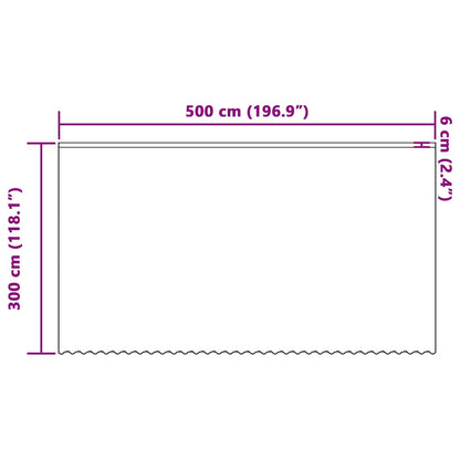 Spitzenvorhang mit Vorhängen Floral Weiß 300 x 500 cm Polyester