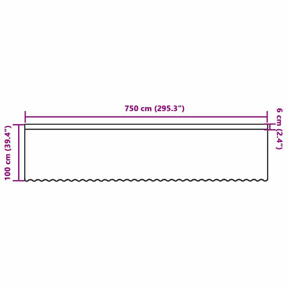 Spitzenvorhang mit Vorhängen Floral Weiß 100x750cm Polyester