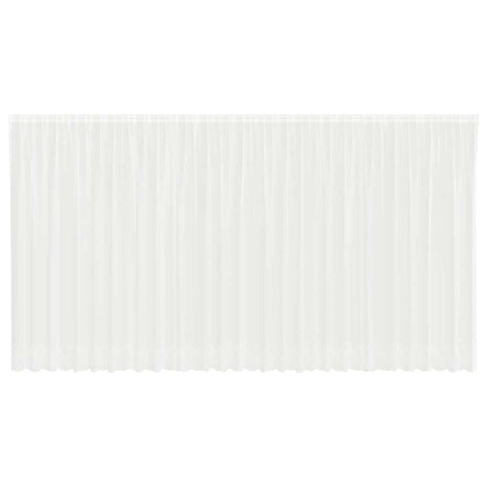 Spitzenvorhang mit Vorhängen Floral Weiß 240x750cm Polyester