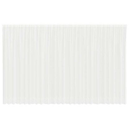 Spitzenvorhang mit Vorhängen Floral Weiß 260x750cm Polyester