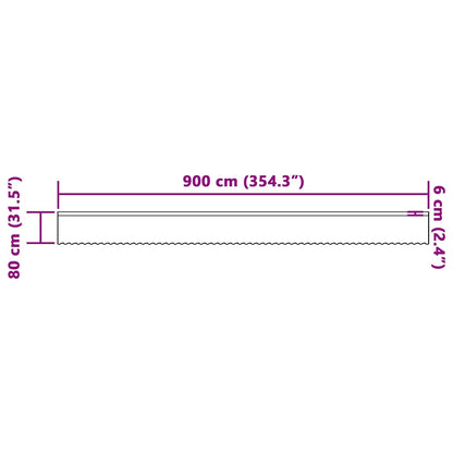 Spitzenvorhang mit Vorhängen Floral Weiß 80 x 900 cm Polyester