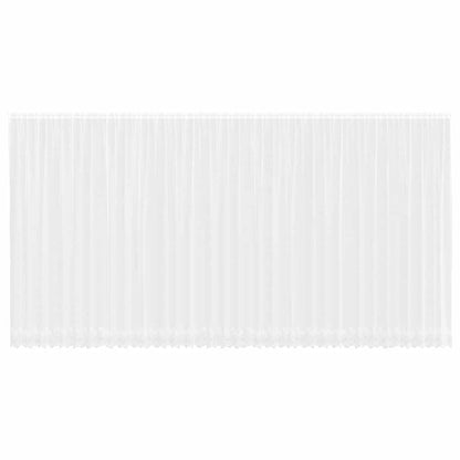 Spitzenvorhang mit Vorhängen Floral Weiß 300 x 900 cm Polyester