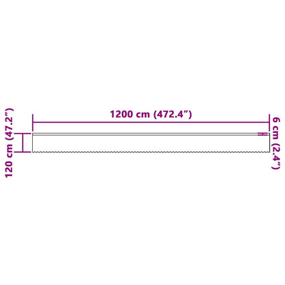 Spitzenvorhang mit Vorhängen Weiß 120 x 1200 cm Polyester