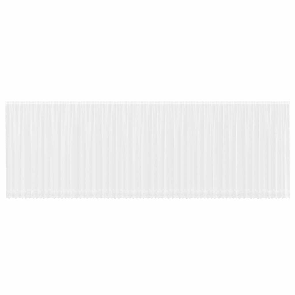 Spitzenvorhang mit Vorhängen Weiß 200 x 1200 cm Polyester