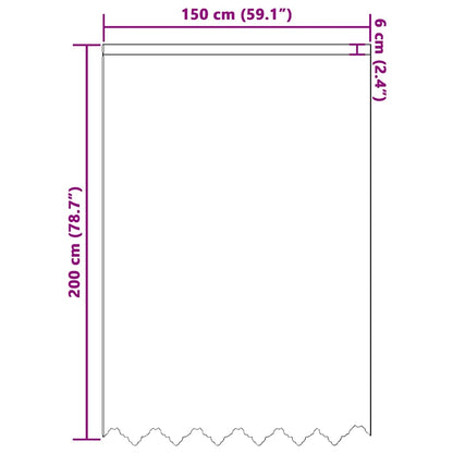 Spitzenvorhang mit Vorhängen Floral Weiß 200 x 150 cm Polyester