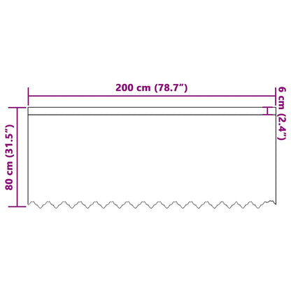 Spitzenvorhang mit Vorhängen Floral Weiß 80 x 200 cm Polyester