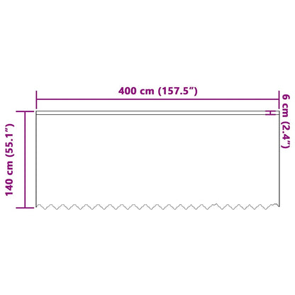 Spitzenvorhang mit Vorhängen Floral Weiß 140 x 400 cm Polyester