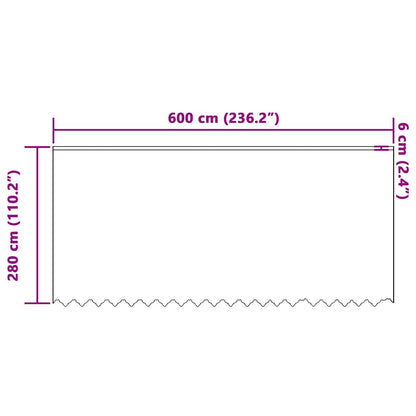 Spitzenvorhang mit Vorhängen Floral Weiß 280 x 600 cm Polyester