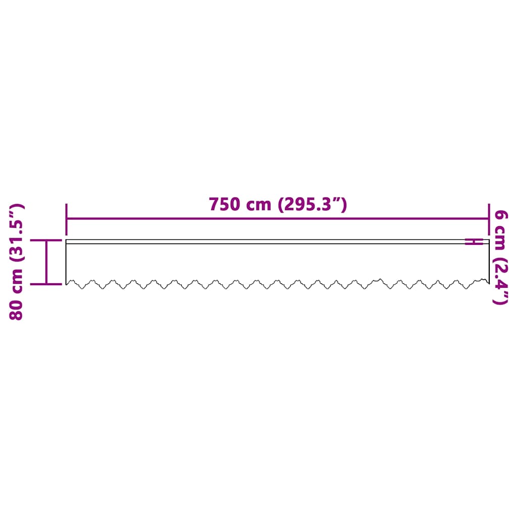 Spitzenvorhang mit Vorhängen Floral Weiß 80 x 750 cm Polyester