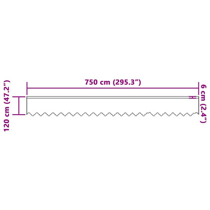 Spitzenvorhang mit Vorhängen Floral Weiß 120 x 750 cm Polyester