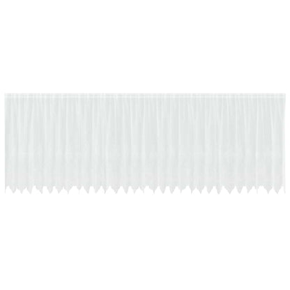 Spitzenvorhang mit Vorhängen Floral Weiß 160 x 750 cm Polyester