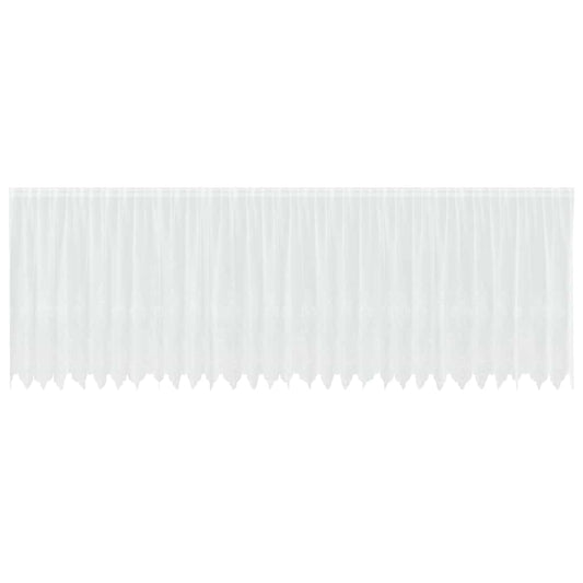 Spitzenvorhang mit Vorhängen Floral Weiß 160 x 750 cm Polyester