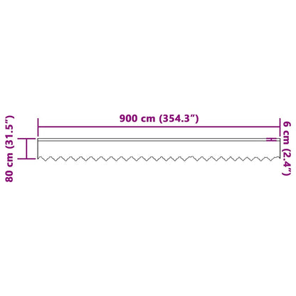 Spitzenvorhang mit Vorhängen Floral Weiß 80 x 900 cm Polyester