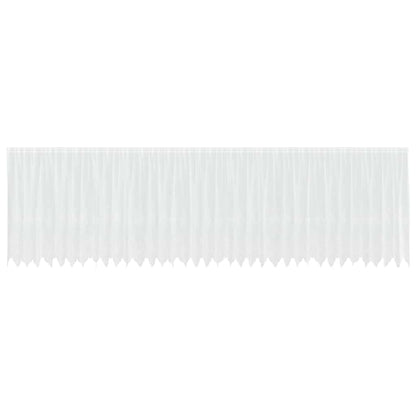 Spitzenvorhang mit Vorhängen Floral Weiß 180 x 900 cm Polyester