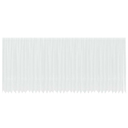 Spitzenvorhang mit Vorhängen Floral Weiß 200 x 900 cm Polyester