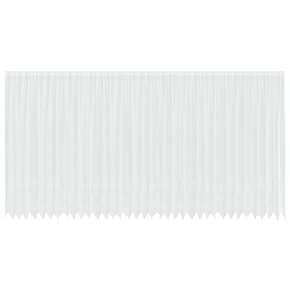 Spitzenvorhang mit Vorhängen Floral Weiß 260 x 900 cm Polyester